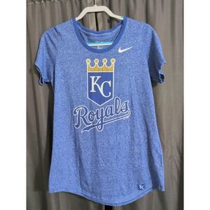 Nike Kansas City Royals Mens M Blue Heather T Shirt MLB Athletic Graphic Tee